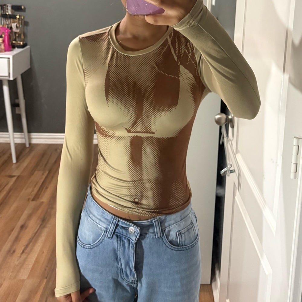 Long Sleeve Illusion Top